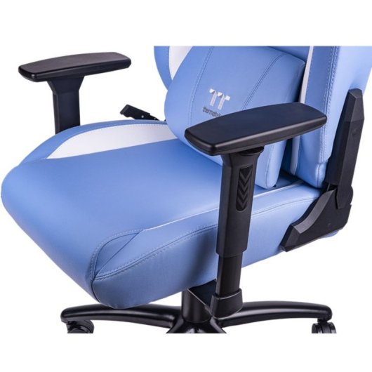 Thermaltake GGC-VCO-LWLWDS-01 Siège pour jeu vidéo Fauteuil de gaming Siège rembourré Bleu, Blanc