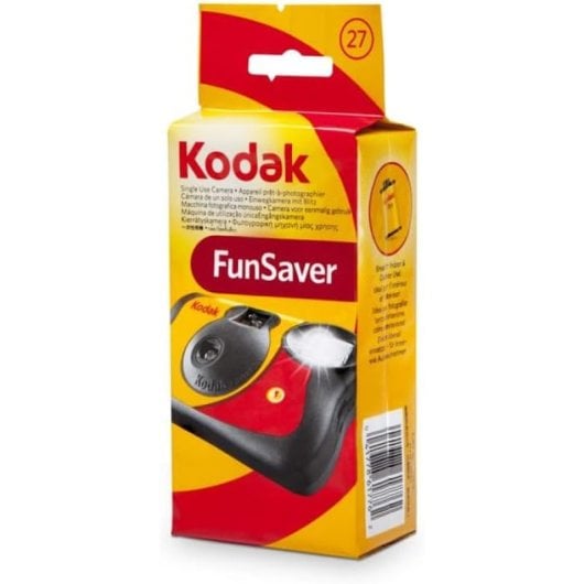 Kodak FunSaver Cámara de Fotos Analógica de un Solo Uso 35mm 400/800 ISO con 27 Fotos y Flash