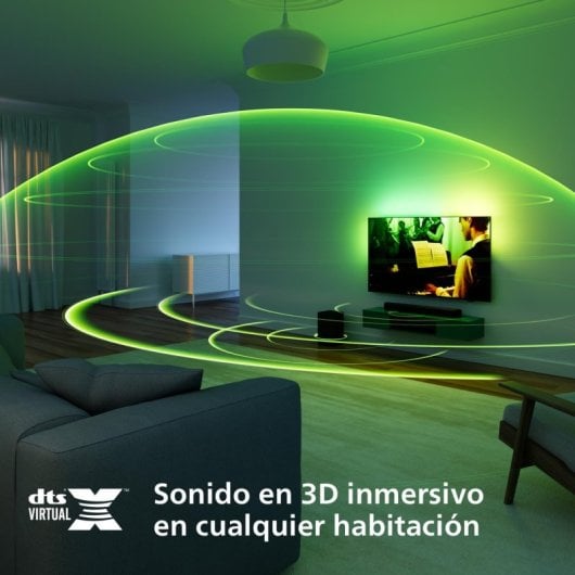 Philips TAB5309 Barra de sonido con Subwoofer Inalámbrico Dolby Digital Plus DTS Virtual:X Bluetooth Negro