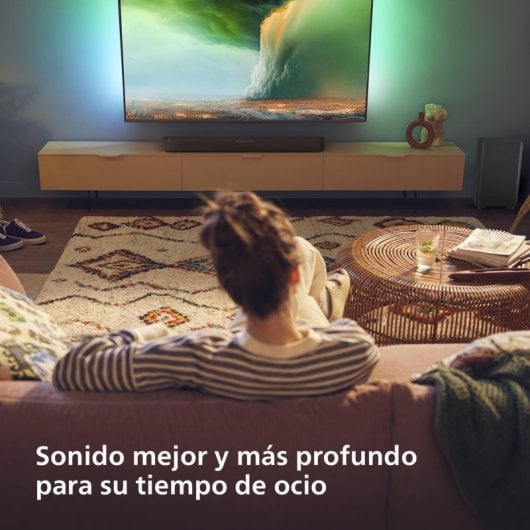 Philips TAB5309 Barra de sonido con Subwoofer Inalámbrico Dolby Digital Plus DTS Virtual:X Bluetooth Negro