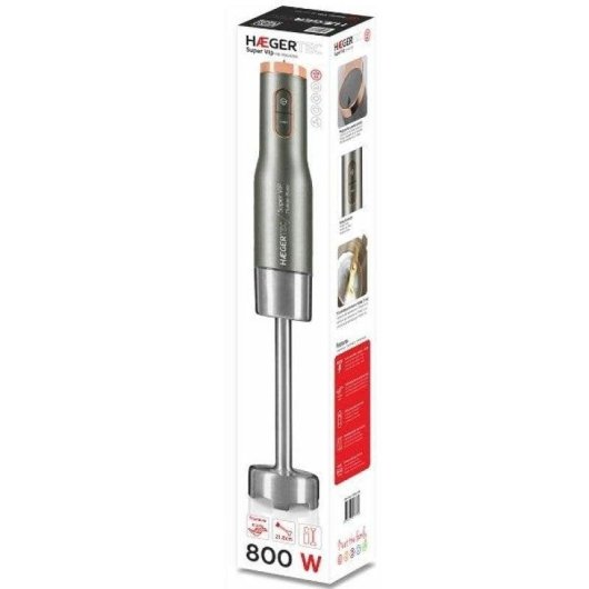 Batidora de Mão Haeger HB-80G.026A 800W Cinzento Aço Inoxidável
