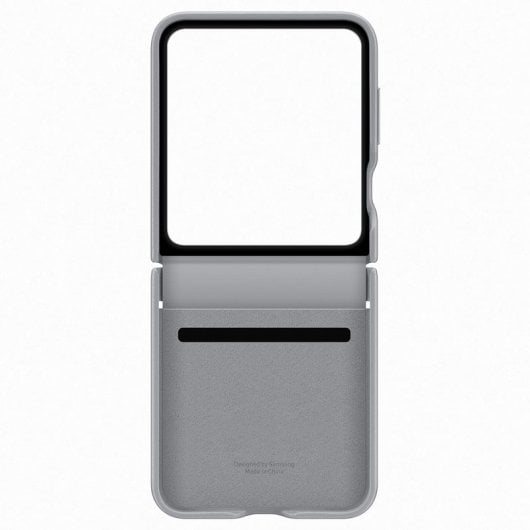 Samsung Flap Eco-Leather Veganes Lederetui Grau für Galaxy Z Flip6