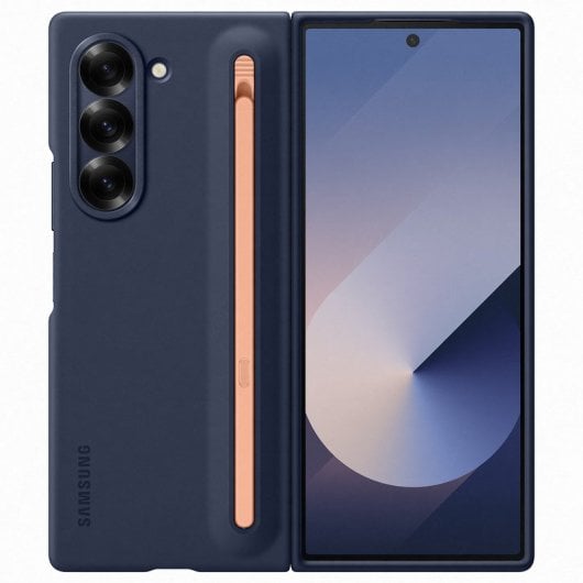 Samsung S Pen Case Funda Azul Oscuro con S Pen Rosa para Galaxy Z Fold6