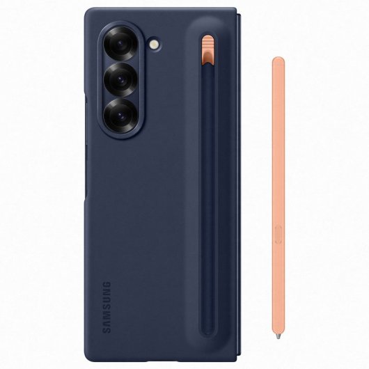 Samsung S Pen Case Funda Azul Oscuro con S Pen Rosa para Galaxy Z Fold6