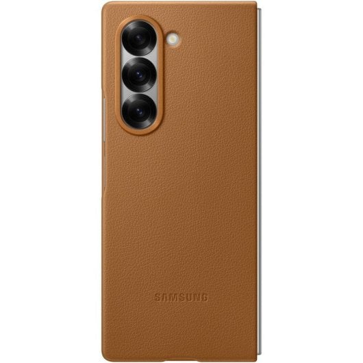 Custodia in ecopelle Samsung Custodia in pelle vegana marrone per Galaxy Z Fold6