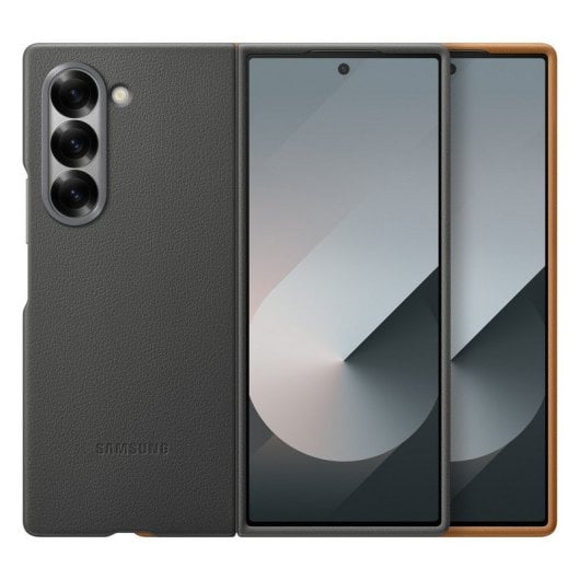Custodia in ecopelle Samsung Custodia in pelle vegana marrone per Galaxy Z Fold6