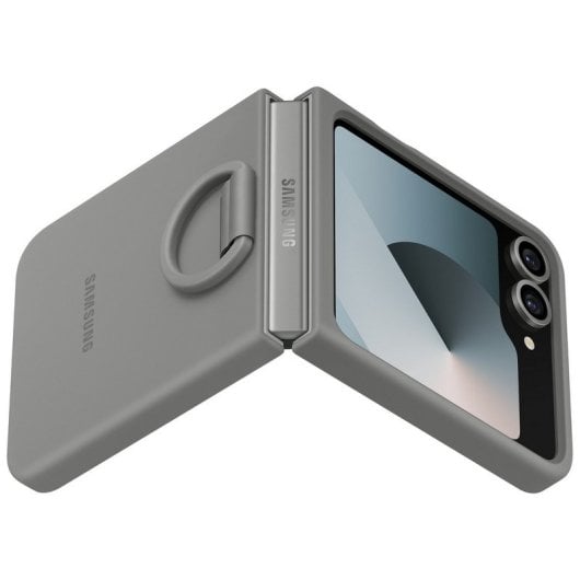 Custodia in silicone Samsung Custodia in silicone grigia per Galaxy Z Flip6