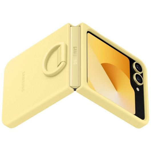 Samsung Silicone Case Funda de Silicona Amarilla para Galaxy Z Flip6