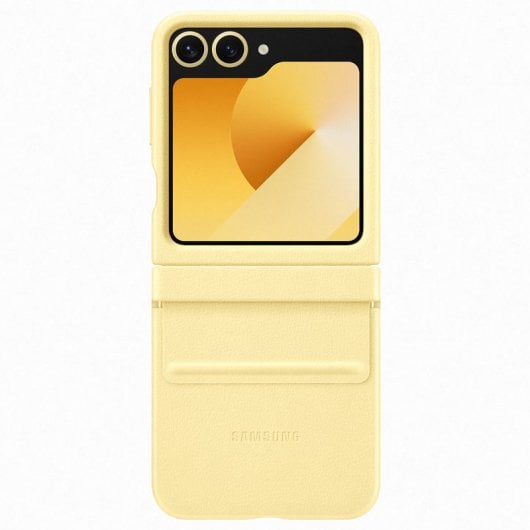 Samsung Flap Eco-Leather Vegan Lederhülle Gelb für Galaxy Z Flip6