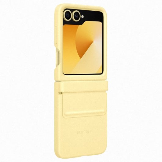 Samsung Flap Eco-Leather Vegan Lederhülle Gelb für Galaxy Z Flip6