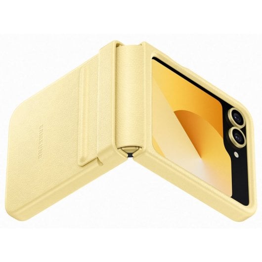 Samsung Flap Eco-Leather Vegan Lederhülle Gelb für Galaxy Z Flip6