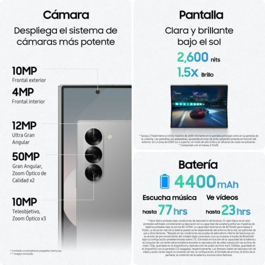 Samsung Galaxy Z Fold6 512GB Smartphone Plegable con IA Rosa Libre