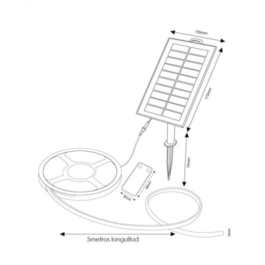 Ledme Tira LED Solar Multicolor 5m