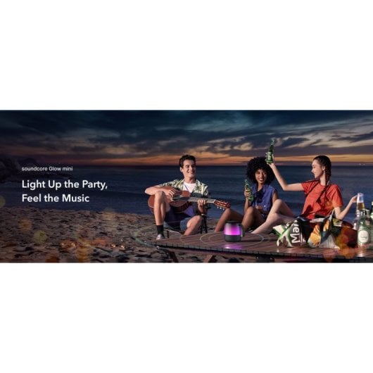 Soundcore Glow Mini Coluna Portátil Sem Fios Preta