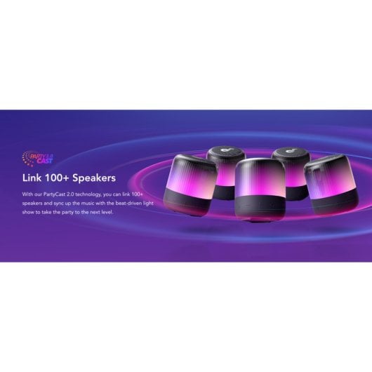 Soundcore Glow Mini Coluna Portátil Sem Fios Preta