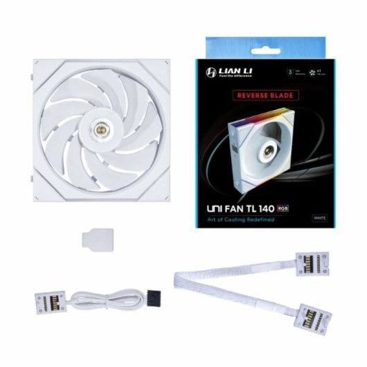 Ventilateur supplémentaire inversé Lian-Li UNI FAN TL 140 mm Blanc