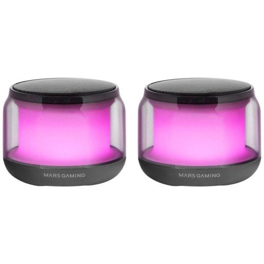 Colunas Mars Gaming MS-Aura Bluetooth 5.3 15W RGB Clearview 360º Preto