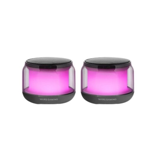 Colunas Mars Gaming MS-Aura Bluetooth 5.3 15W RGB Clearview 360º Preto