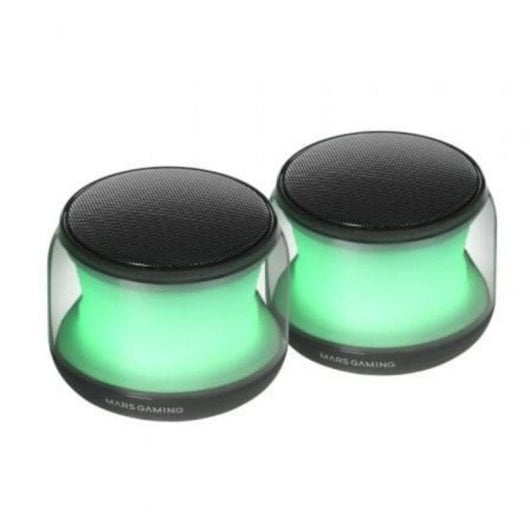 Colunas Mars Gaming MS-Aura Bluetooth 5.3 15W RGB Clearview 360º Preto