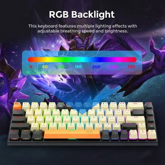 Redragon K633CGO-RGB Teclado Mecánico Gaming RGB Switch Red Negro Teclado Inglés