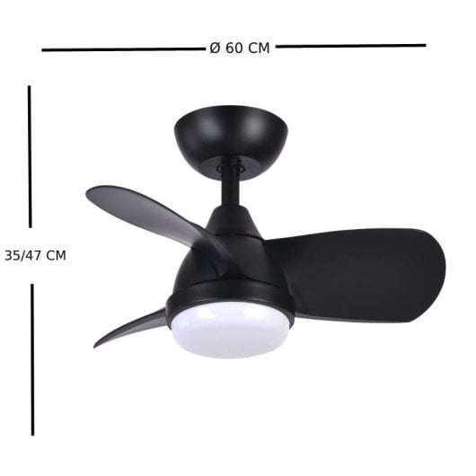 Deckenventilator mit LED IluminaShop 24W 107cm 6 Stufen Winterbetrieb Fernbedienung