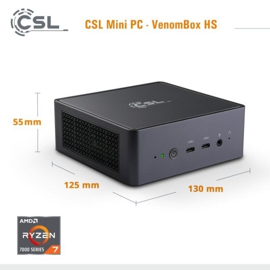 CSL Mini PC VenomBox Hs AMD Ryzen 7 7840HS/16GB/2TB SSD