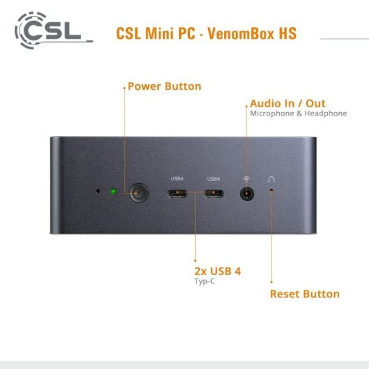 CSL Mini PC VenomBox Hs AMD Ryzen 7 7840HS/16GB/2TB SSD