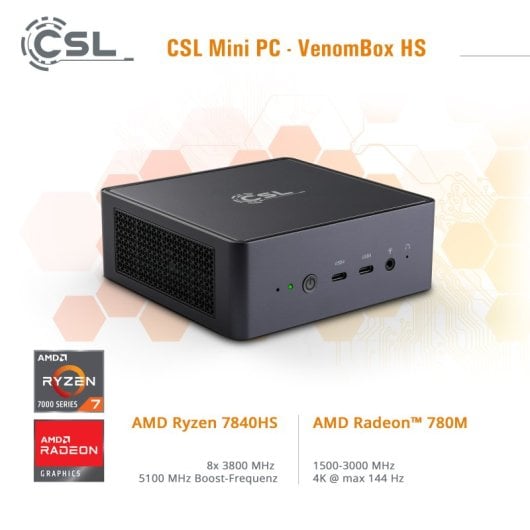 CSL Mini PC VenomBox Hs AMD Ryzen 7 7840HS/16GB/2TB SSD