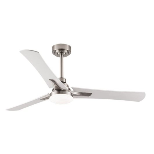 Iluminashop 350977 Ventilador de Techo LED Verano e Invierno con Mando a Distancia 22W Niquel/Blanco