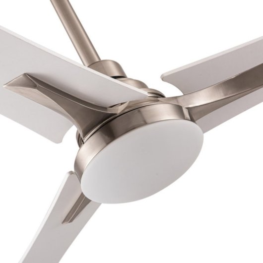 Iluminashop 350977 Ventilador de Techo LED Verano e Invierno con Mando a Distancia 22W Niquel/Blanco