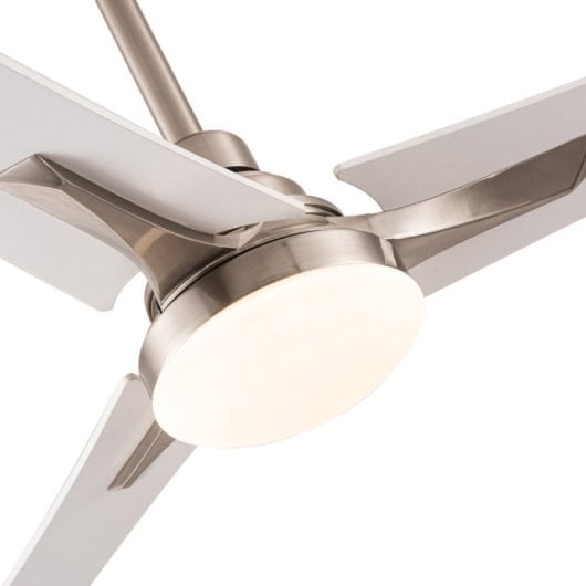 Iluminashop 350977 Ventilador de Techo LED Verano e Invierno con Mando a Distancia 22W Niquel/Blanco