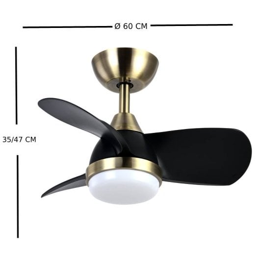 Deckenventilator mit Licht IluminaShop 305419 24W 107cm 6 Stufen Fernbedienung Winterbetrieb