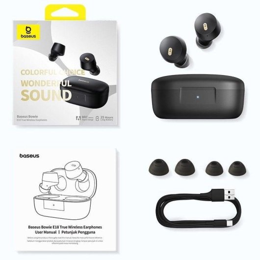 Baseus Bowie E18 True Wireless Auriculares Inalámbricos Blancos