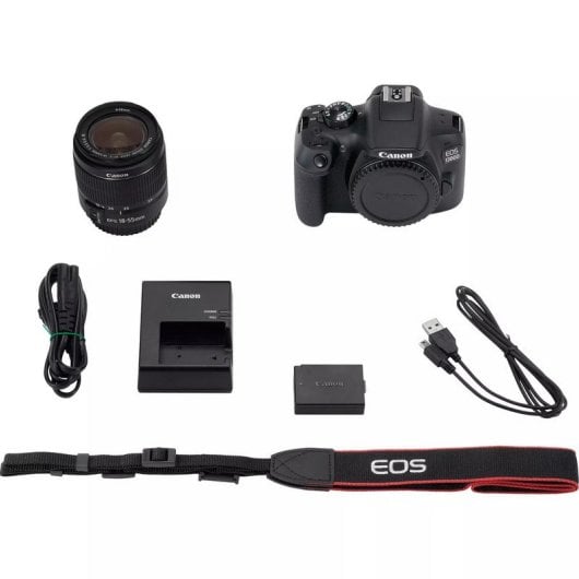 Canon EOS 1300D 18MP WiFi/NFC + Objetivo EF-S 18-55mm f/3.5-5.6 III