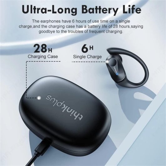 Lenovo LP75 Auriculares Inalámbricos Deportivos Bluetooth con Cancelación de Ruido Blanco