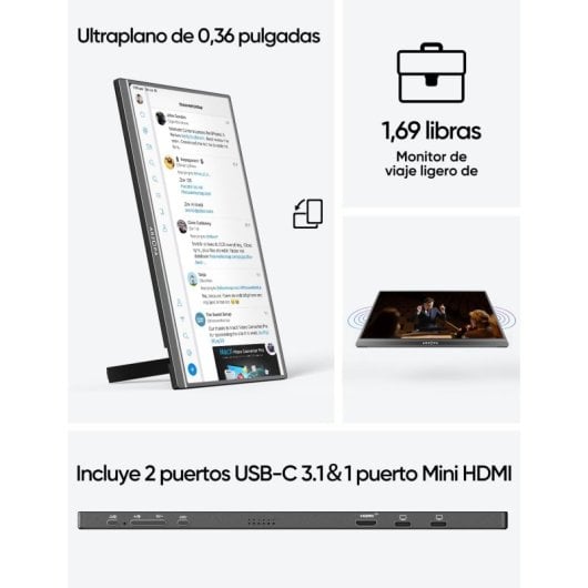 Arzopa Z1C 16,1" LED IPS FullHD FreeSync USB-C