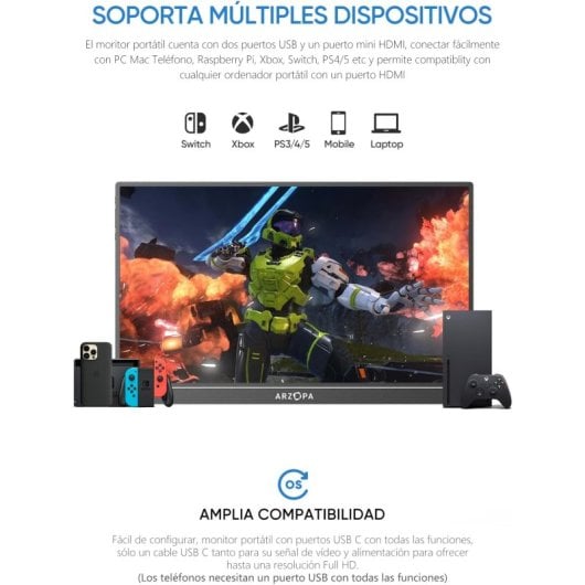 Arzopa A1 15.6" LED IPS FullHD USB-C