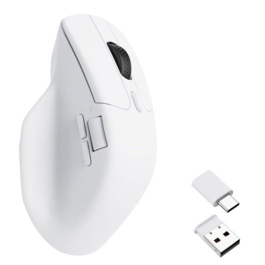Keychron M6 78g Ratón Inalámbrico Bluetooth 1000Hz 26000DPI Blanco