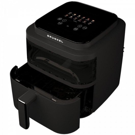 Airfryer Grunkel Black Light Fryer 6L 1400W 12 Programma's Touch Display