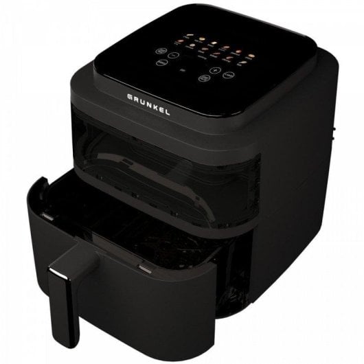 Friggitrice ad Aria Grunkel Black Light Fryer 6L 1400W 12 Programmi Display Digitale