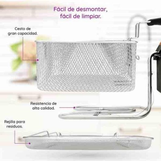 Friteuse Grunkel Maxi Fry Pro Venster 4,2L 3000W Inox Timer Geurfilter