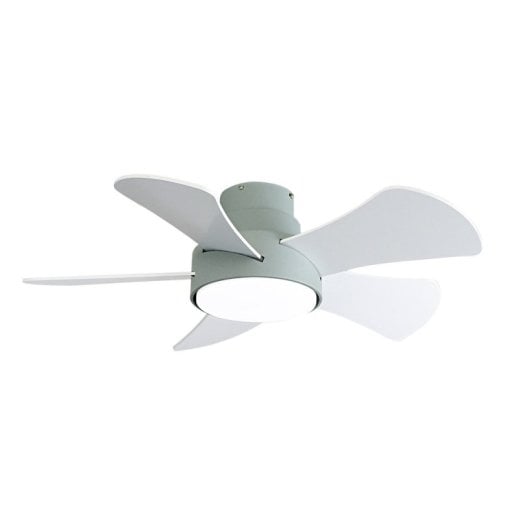 Iluminashop 305494 Ventoinha de Teto LED Modos Verão e Inverno com Comando Remoto 25W Verde/Faia