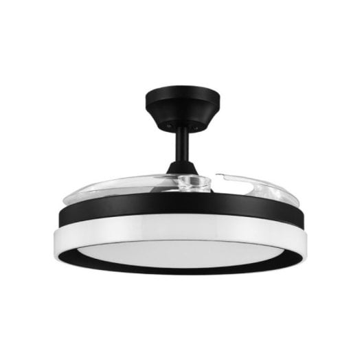 Iluminashop 350458 Ventoinha de Teto LED Modos Verão e Inverno com Comando Remoto 72W Preta