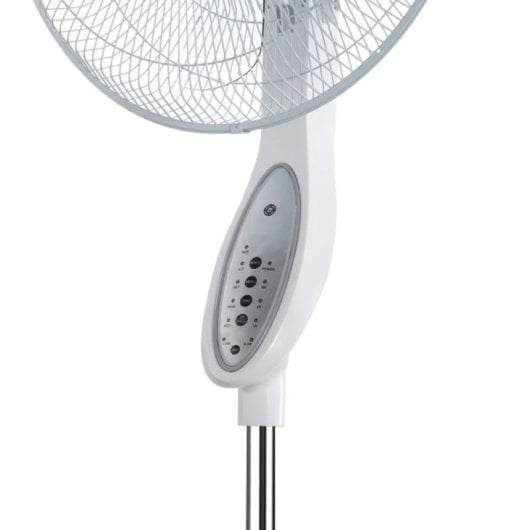 Iluminashop 309539 Ventilador de Pie con Mando a Distancia 45W Blanco/Gris