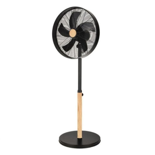 Iluminashop 349564 Ventilador de Pie 50W Negro/Haya