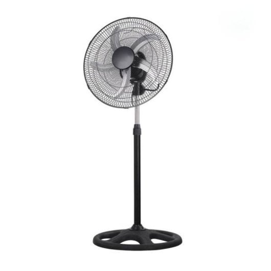 Iluminashop 309525 Ventilador de Pie 75W Negro/Plata