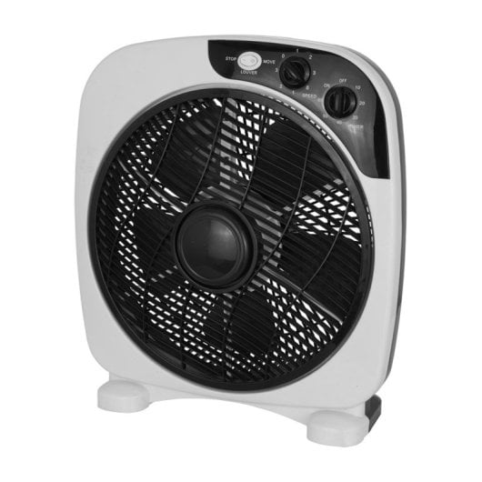 Iluminashop 349583 Ventilador de Sobremesa 45W Blanco/Negro