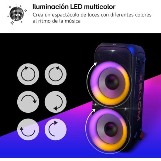 LG XBOOM XL9T La Bestia Altavoz Inalámbrico con Funciones DJ y Karaoke Iluminación LED
