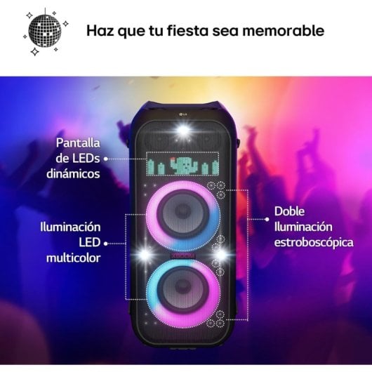 LG XBOOM XL9T La Bestia Altavoz Inalámbrico con Funciones DJ y Karaoke Iluminación LED