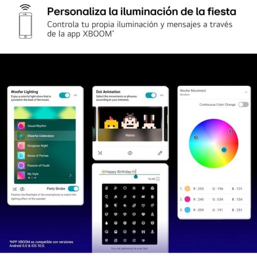 LG XBOOM XL9T La Bestia Altavoz Inalámbrico con Funciones DJ y Karaoke Iluminación LED